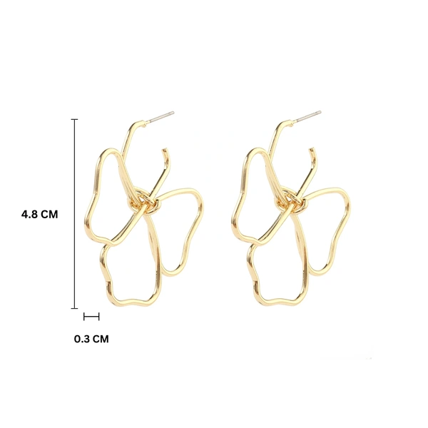Flowers Floral Luxury Gold Earring