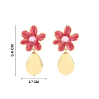 Palatial Floral Drop Gold Earring