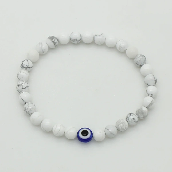 Protective Evil Eye Natural Stone Band