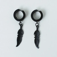 Black Feather Dangles