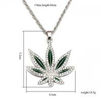 Cannabis Leaf Silver Chain