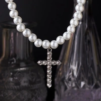 Pearl Pinnacle Cross Necklace