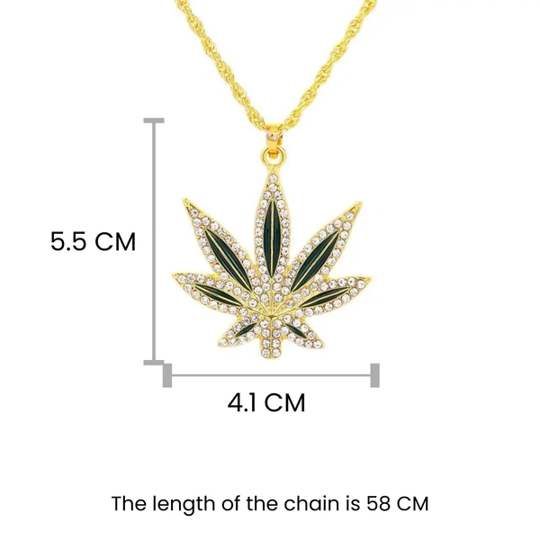Cannabis Leaf Golden Chain