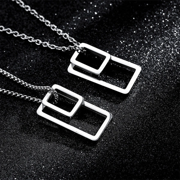 Architectural Contrast Silver Chain