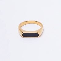 Tribal Gold Black Ring