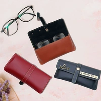 Customized Faux Leather Sunglass Case - Olive