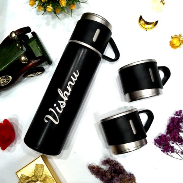 Customized Vacuum Flask Set with Personalized Steel Cups