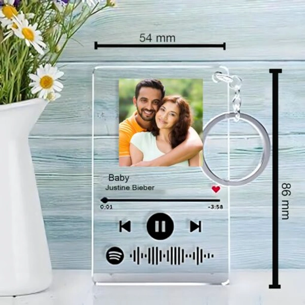 Personalized Spotify Keychain With Photo