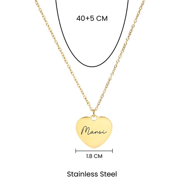 Cursive Heart Charm