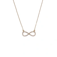 Infinity Love Golden Crystal Necklace