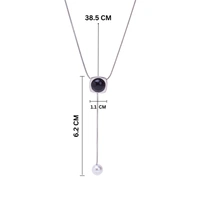Moon Pearl Silver Necklace