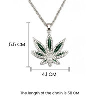 Cannabis Leaf Silver Chain