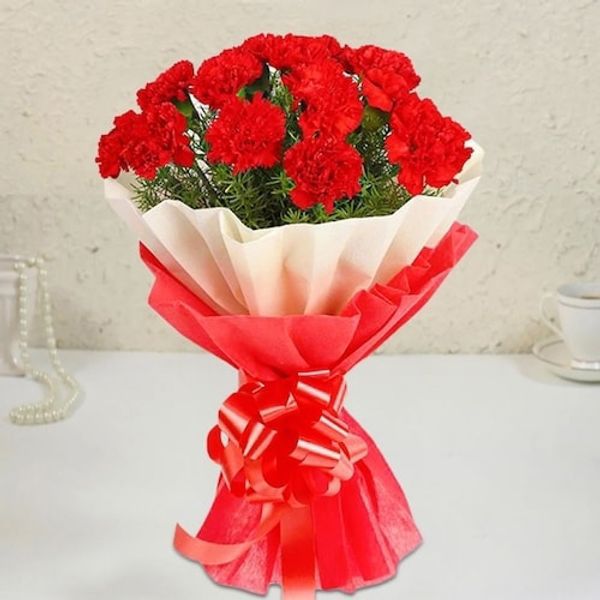 Red Carnations Bouquet