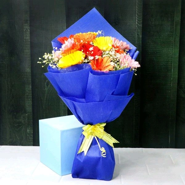 12 Mix Gerberas Bouquet