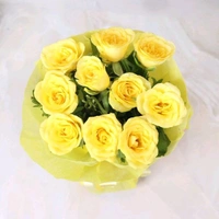 10 Yellow Roses Bouquet