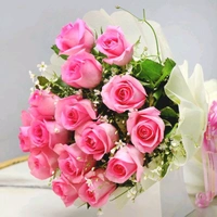 15 Pink Roses Bouquet