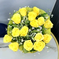 15 Yellow Roses Bouquet