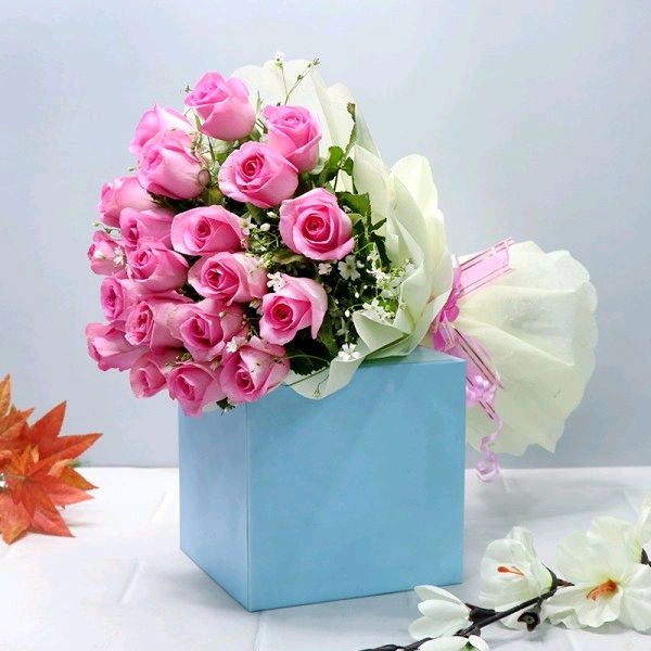 20 Pink Roses Bouquet