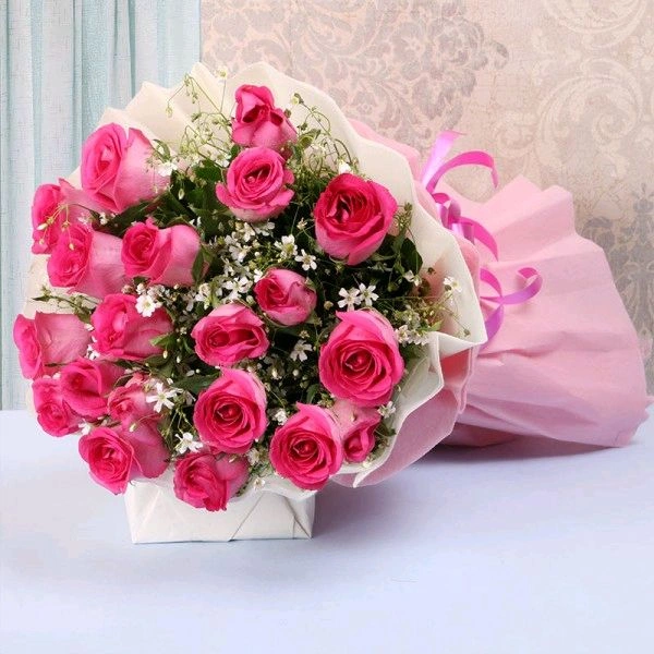 20 Pink Roses Bouquet