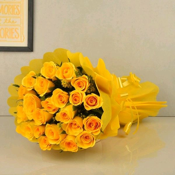 20 Yellow Roses Bouquet