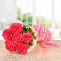 6 Pink Carnations Bouquet