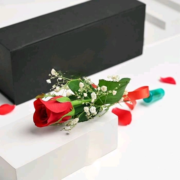 Single Red Rose In Box