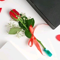 Single Red Rose In Box