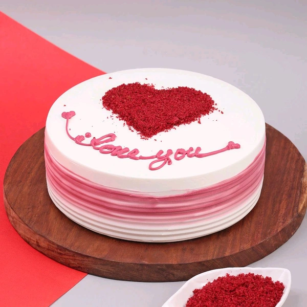 10 Mix Roses With Red Velvet Cake