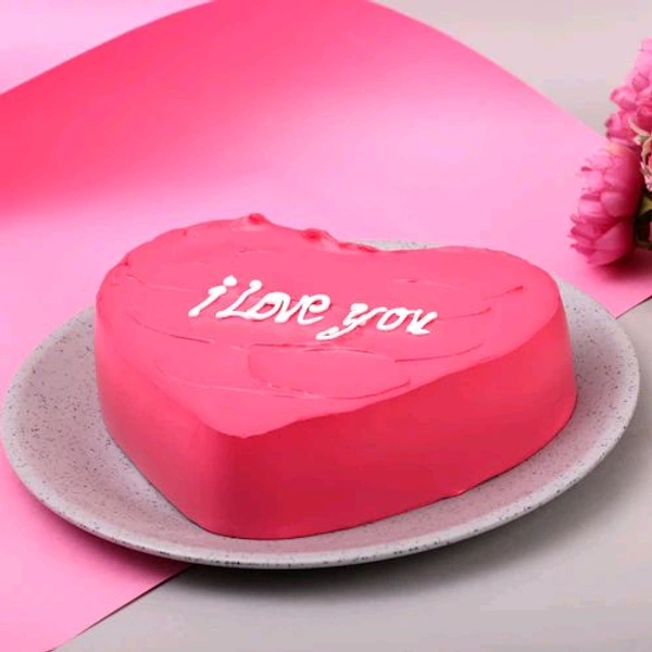10 Red Roses With Vanilla Cake