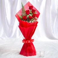 6 Red Roses With Truffle Cake