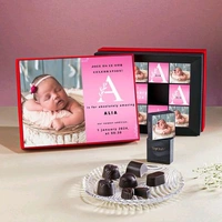 Personalised Baby Girl Announcement Chocolate Photoframe