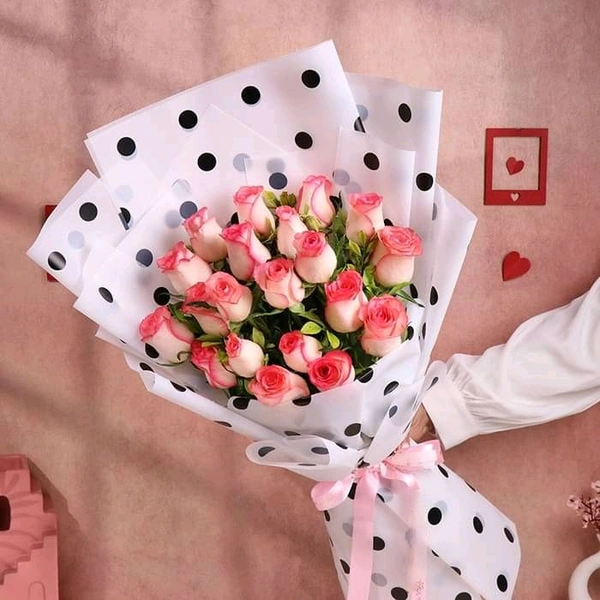 20 Pink Roses Bouquet