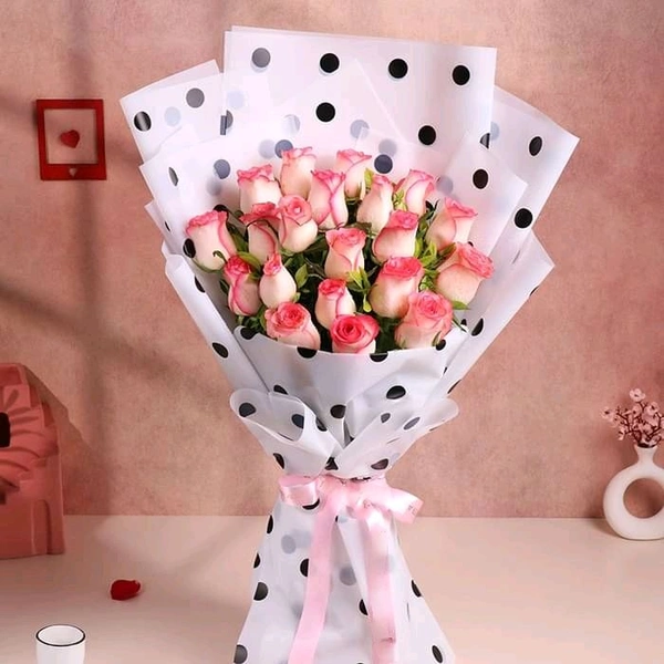 20 Pink Roses Bouquet