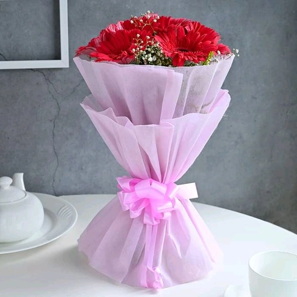 10 Red Gerberas Bouquet