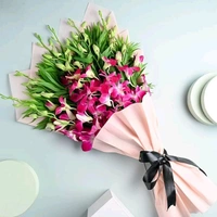 10 Purple Orchids Bouquet