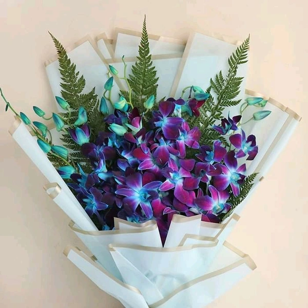 10 Blue Orchids Bouquet