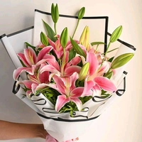 5 Pink Lilies Bouquet