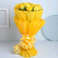 15 Yellow Roses Bouquet