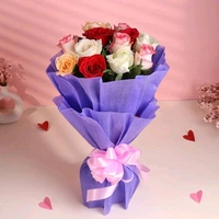 12 Mix Roses Bouquet