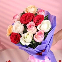 12 Mix Roses Bouquet