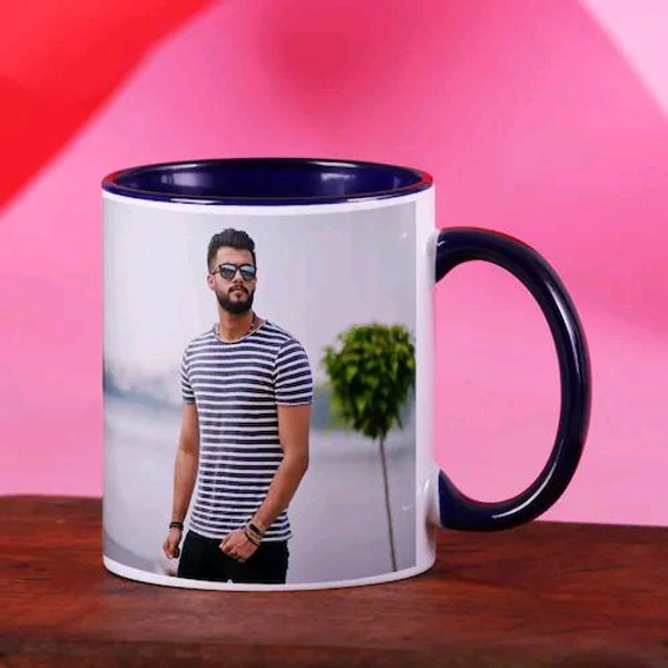 Handsome Hunk Personalized Blue Mug