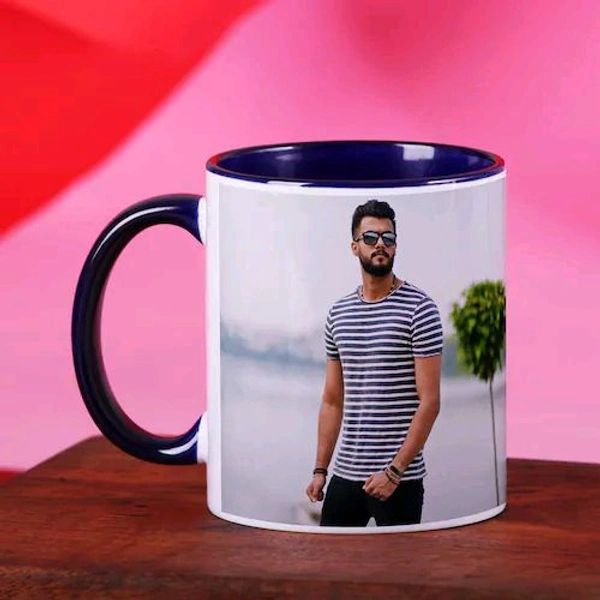Handsome Hunk Personalized Blue Mug