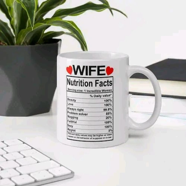 Wife Nutrition Facts Coffee Mug