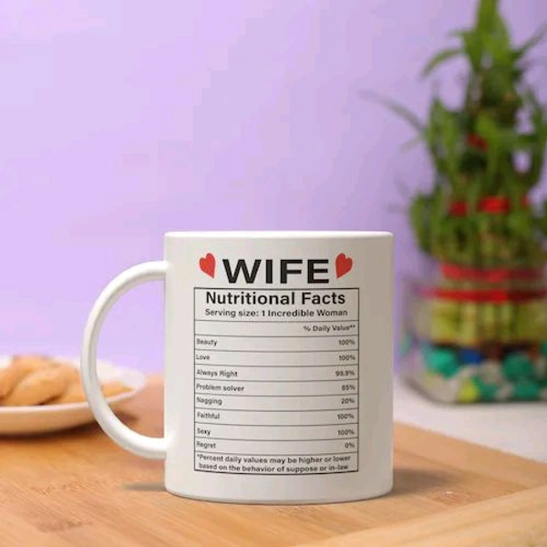 Wife Nutrition Facts Coffee Mug