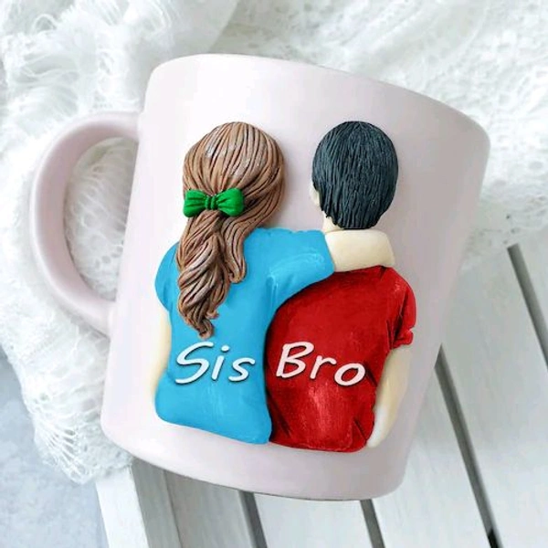 Sis and Bro 3D Mug