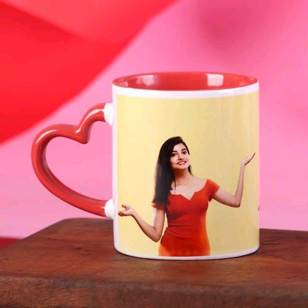 Attractive Personalized Heart Handle Mug