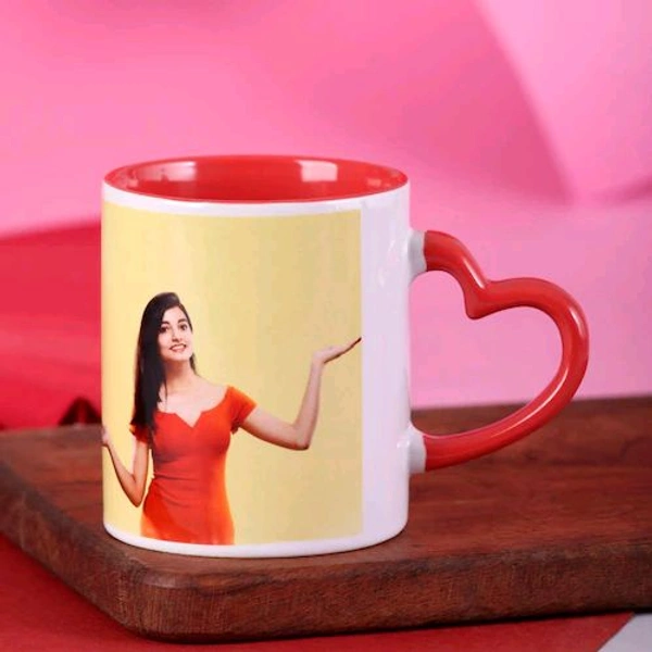 Attractive Personalized Heart Handle Mug