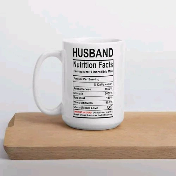 Husband Nutrition Facts Coffee Mug