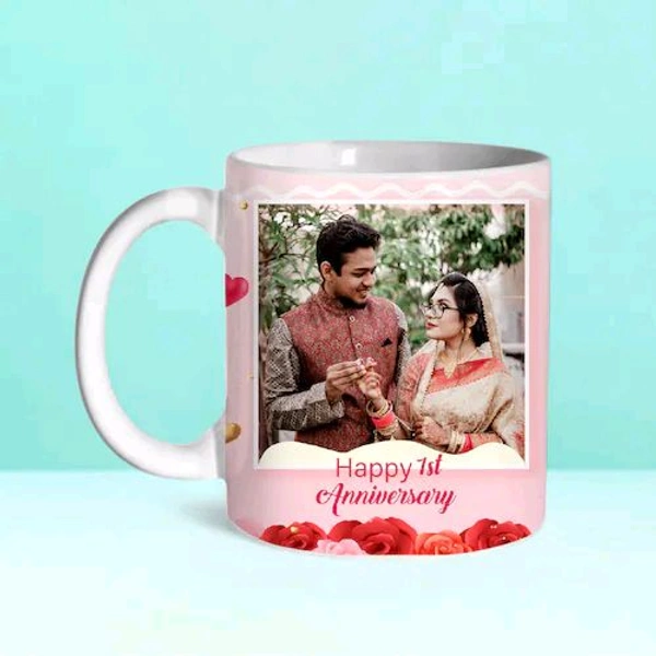Personalized 1st Anniversary Couple Mug