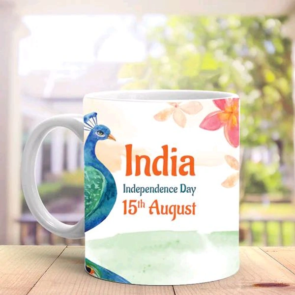 Peacock Independence Day Mug